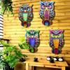 Delicate Owl Wall Statue Figurine Wall Figurine Wall Decorative Prop Iron Material Owl Wall Statue Owl Wall Figurines