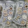 Luxury 14-Diamond Floral iPhone 16 Pro Max Case with Pearl Chain