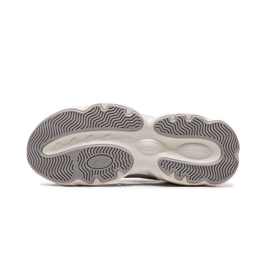 Li Ning Milk Coconut Cushioning Rebound Slip Resistant Abrasion Resistant Height Increasing Low Top Casual Shoes Men's AGCW115-1