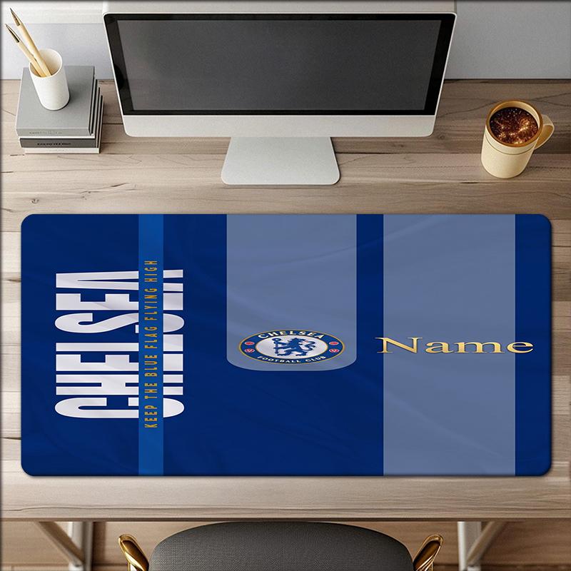 Custom Name Chelsea Football Club Theme Mouse Pad Non Slip Rubber Base Multifunctional Office Home Decor Perfect For Workspace Personalization