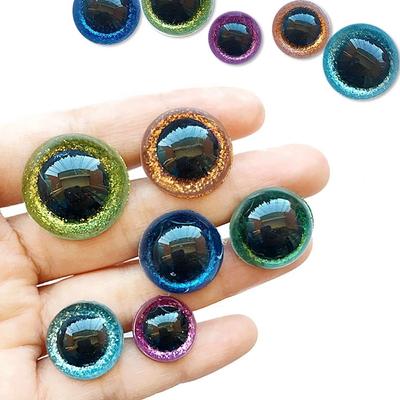 14/16/18/20/22mm Plastic Safety Eyes 3D Glitter Eyes Doll Making Eyes 3D Doll Eyes Plush Toys Eyes