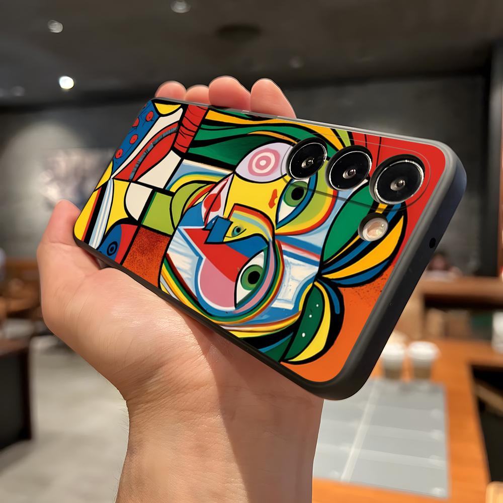 Picasso Abstract Art Phone Case For Samsung A56 A36 A26 A16 A15 A25 A35 A55 A14 A34 A24 A54 Black Soft Shell