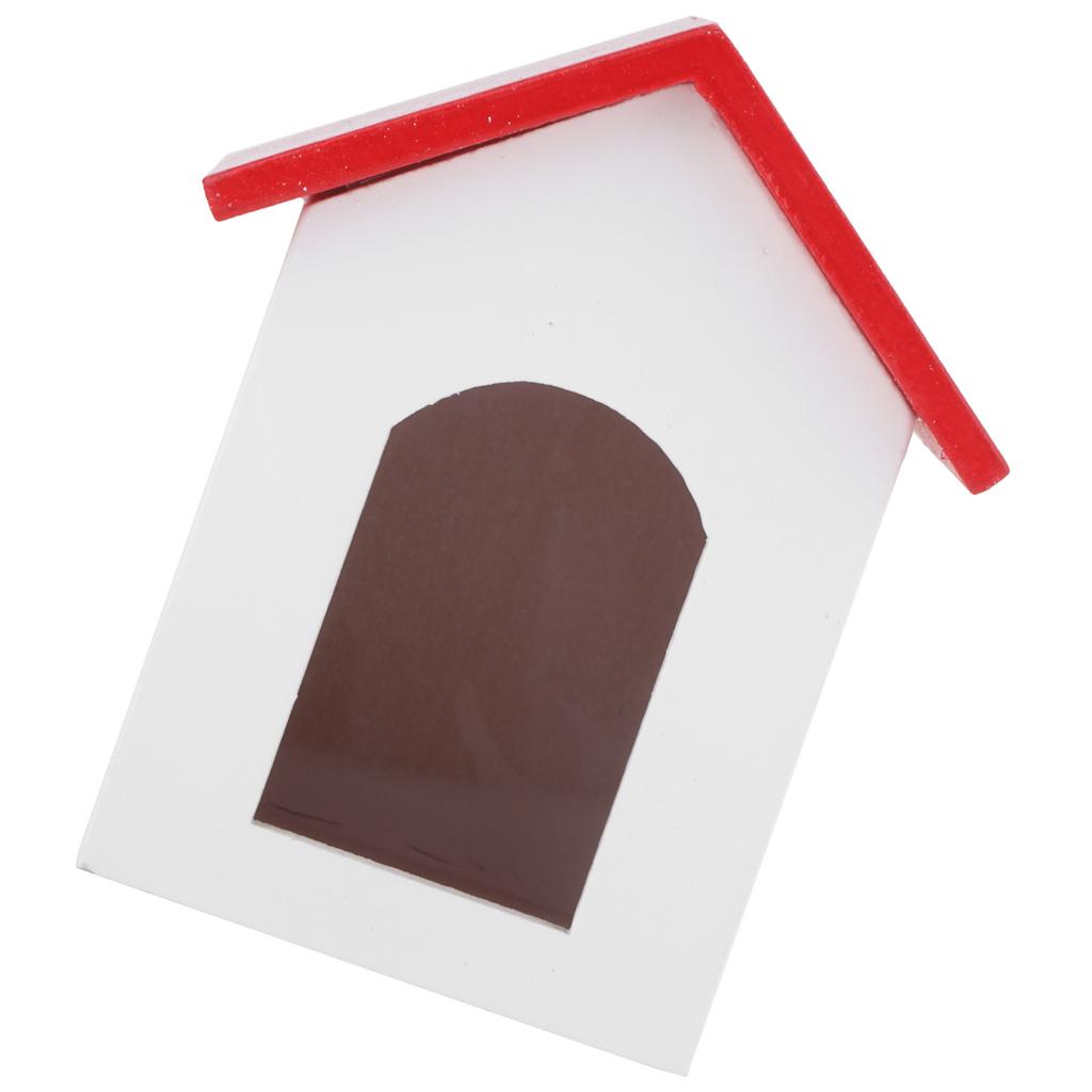 1:12 Dollhouse Wooden Pet House Simulated Miniature Kennel Model Pretend Play Toy AccessoryRed Roof