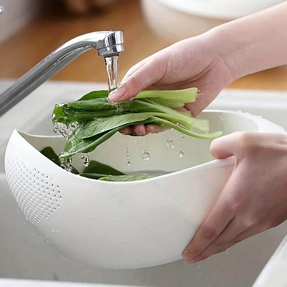 1 pz Plastica Alimentare di Pulizia Riso Scolapiatti Filtro Scolapiatti Frutta e Verdura Setaccio Drenante Forniture da Cucina Piccoli Utensili