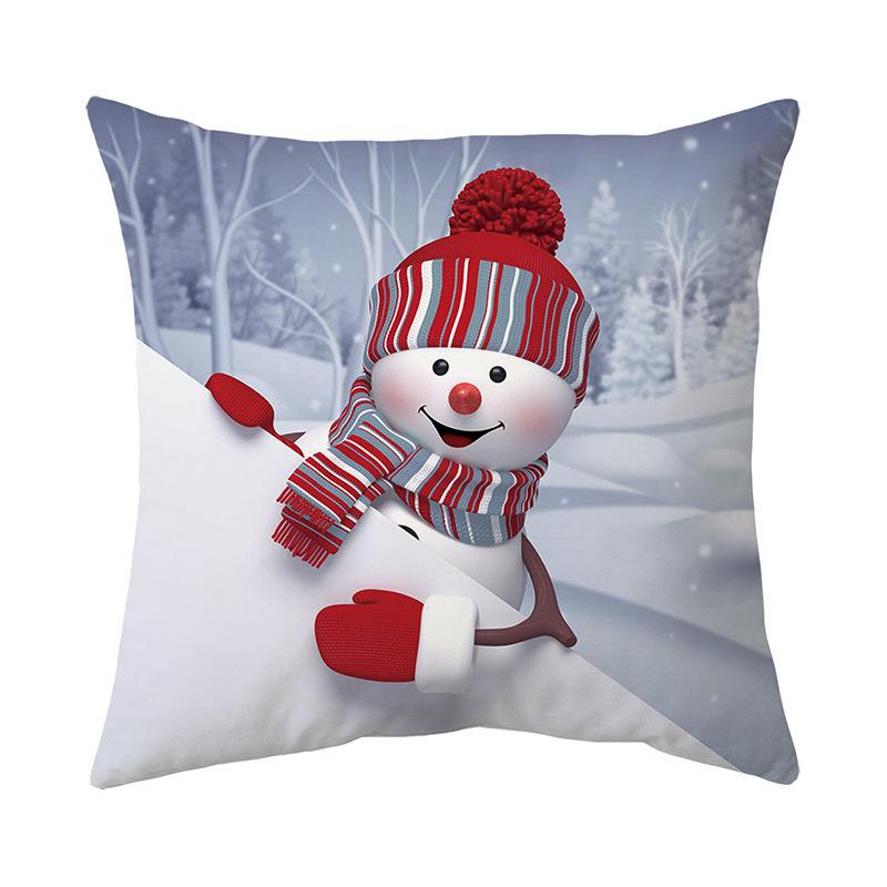 Christmas Atmosphere Home Pillow Cushion Cover Holiday Gift Nap Sofa Car Gift Pillow