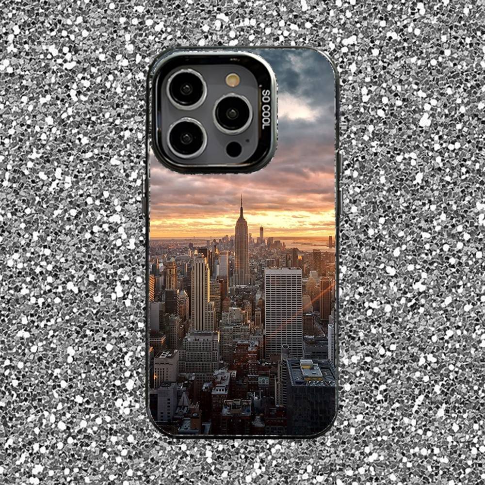 New York City NYC Phone Case For iPhone 16,15,14,13,12,11,Pro,XS,Max,Plus,Mini,SE Black Candy Matte Shockproof Cover