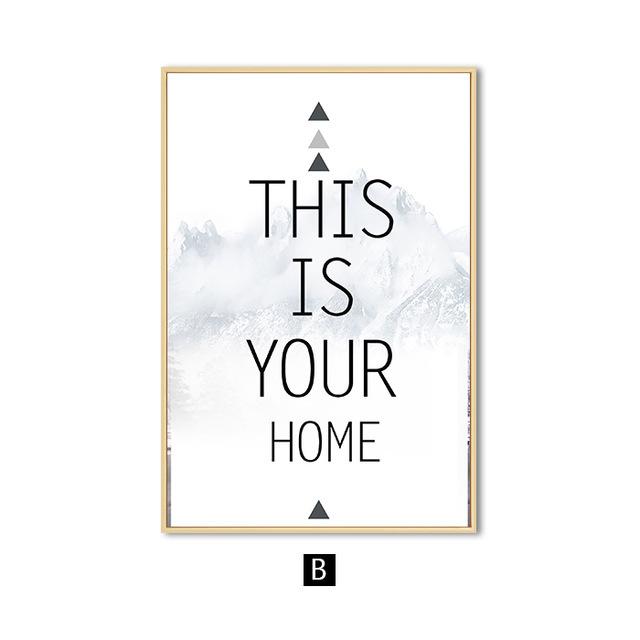 Pădure Frumoasă și Pură Peisaj de iarnă Decorare pentru casa Artă de perete Pictură pe pânză Citate Citate poster nordic Imprimare imagini de perete