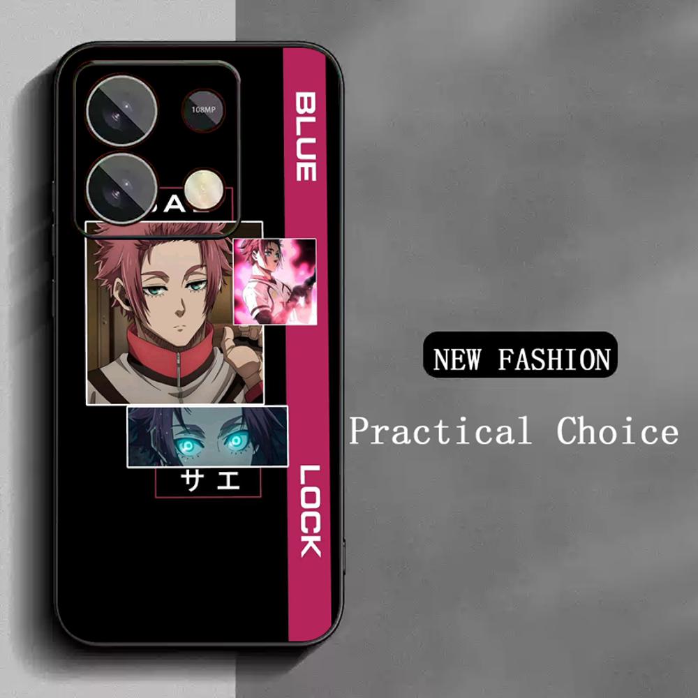 Sae itoshi cooles Anime-Mann-Muster Handyhülle Für Redmi Note 14 13 12 11 Pro Plus S 5G 14C A3 Weiche Schwarze Handyhülle