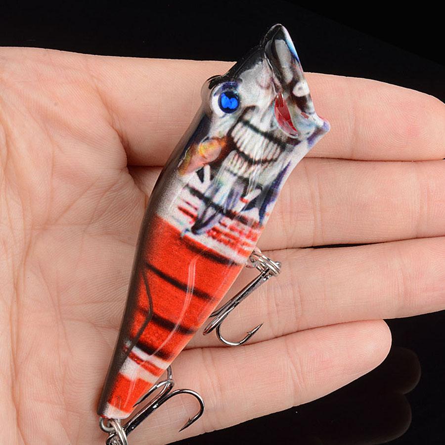 1Pcs Skull  Fishing Lure Cool Popper  Artificial Swimbait Fishing Tackle