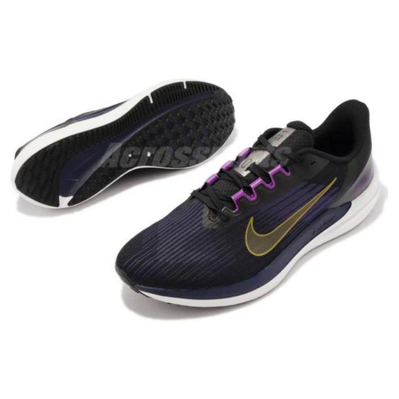 Nike Air Zoom Winflo 9 'Black Gold Suede' Sneakers DD6203-007