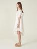 Kaie White Sequin Off-Shoulder Asymmetrical Frill Dress
