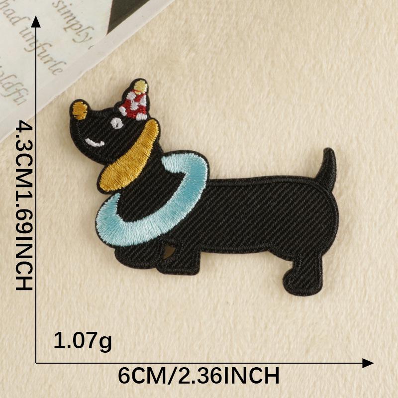 Cartoon Kitten Embroidered Patches: Self-Adhesive for Clothing, Shoes & Hats