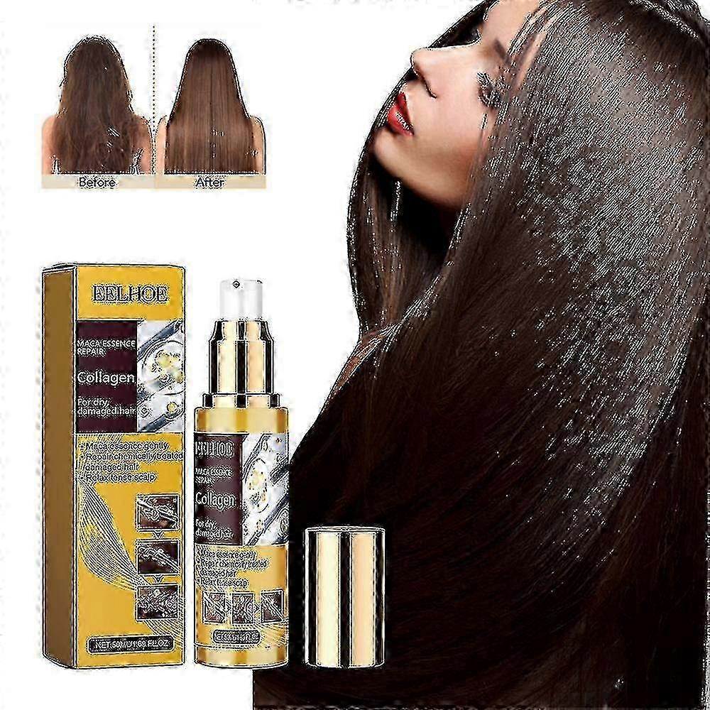 Kollagen Reparatur Haar-Essenzöl, Kollagen Haarbehandlung Tiefenreparatur, für Haare