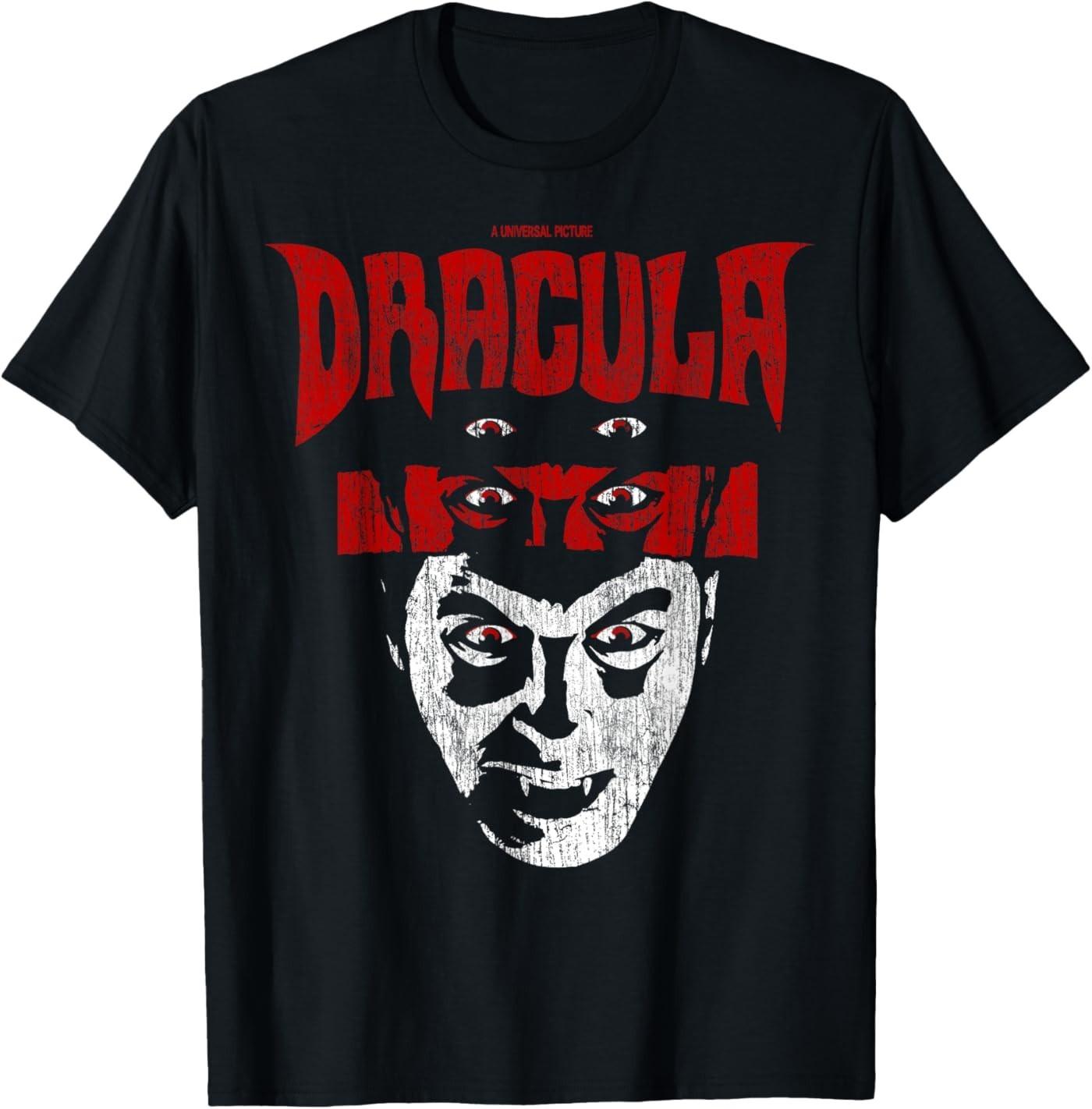 Universal Monsters Distressed Dracula Portrait Logo T-Shirt S