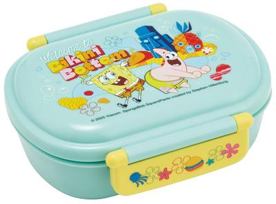 Bento Fluffy Single Made In Dishwasher and Microwave SpongeBob SquarePants for Boys and Kids' Box, Serving, Tier, 360ml, Japan, Safe, Design,