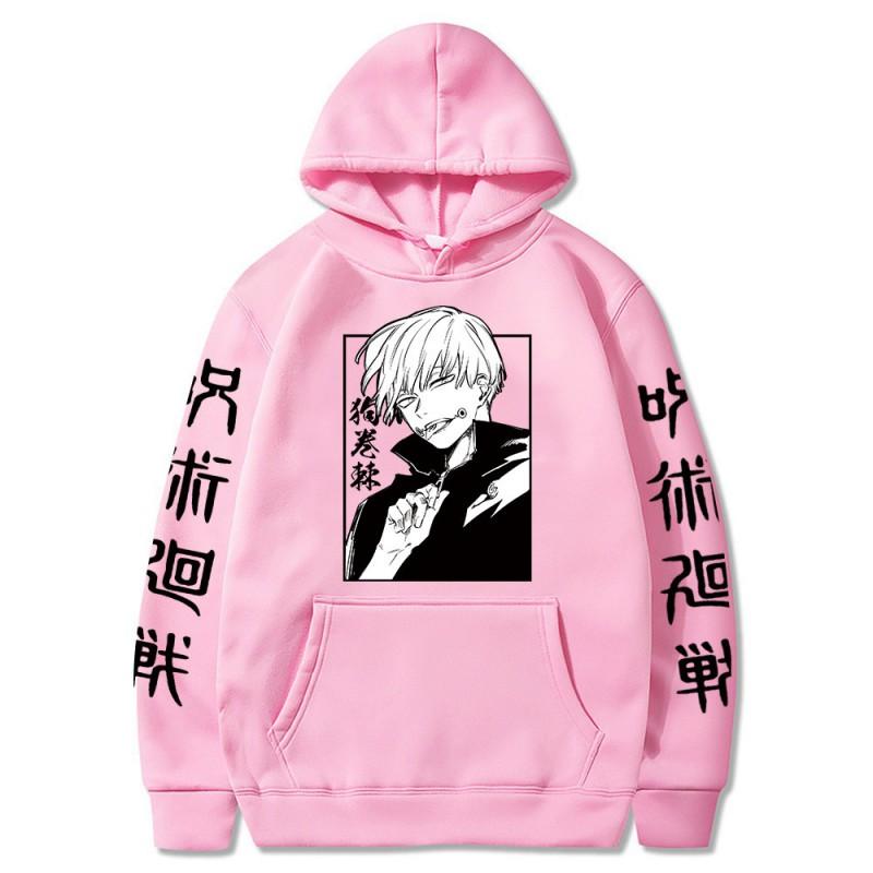 Jujutsu Kaisen Anime Hoodie Unisex Long Sleeve Pullover Sweatshirt Print Casual Streetwear