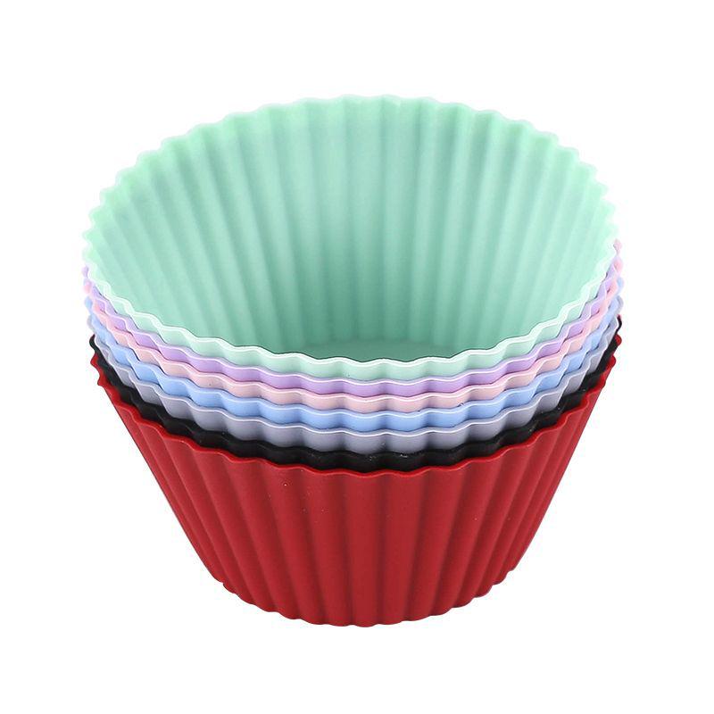 Moule à muffins et à gâteaux en silicone - 8,5 g d'épaisseur, 7 cm de diamètre.