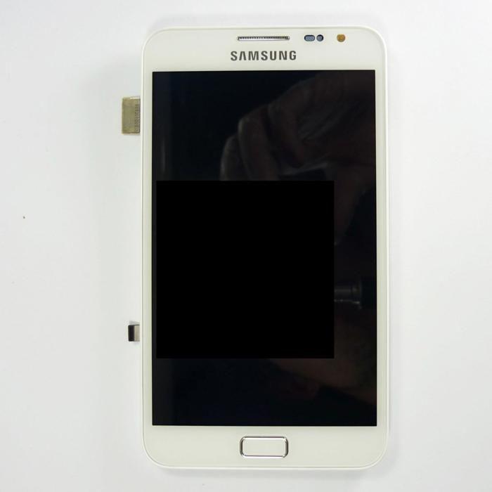 Original Vitre tactile écran LCD sur châssis Samsung Galaxy Note N7000 blanc