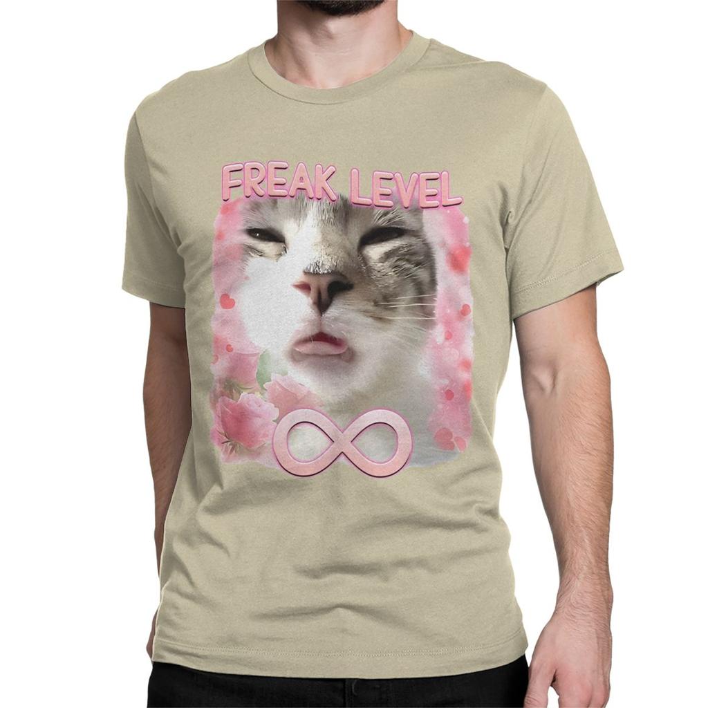 Men Womens TShirts Freaky Ahh Awesome 100 Cotton Tee Shirt Diagnosed Freak Funny Cat Meme T Shirts Clothes New Arrival