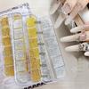 12-Grid Mini Steel Beads Nail Art: Mixed Size Gold & Silver Rhinestones (0.8mm)