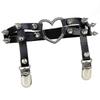 Garters Sexy Rock Pub Punk Garter Belt Rivets Thigh Harness Heart Pu Leather Vintage