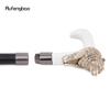 Silver Resin Bear Head White Walking Cane Fashion Decorative Steel Stick Gentleman Elegant Cosplay Cane Knob Crosier 92cm
