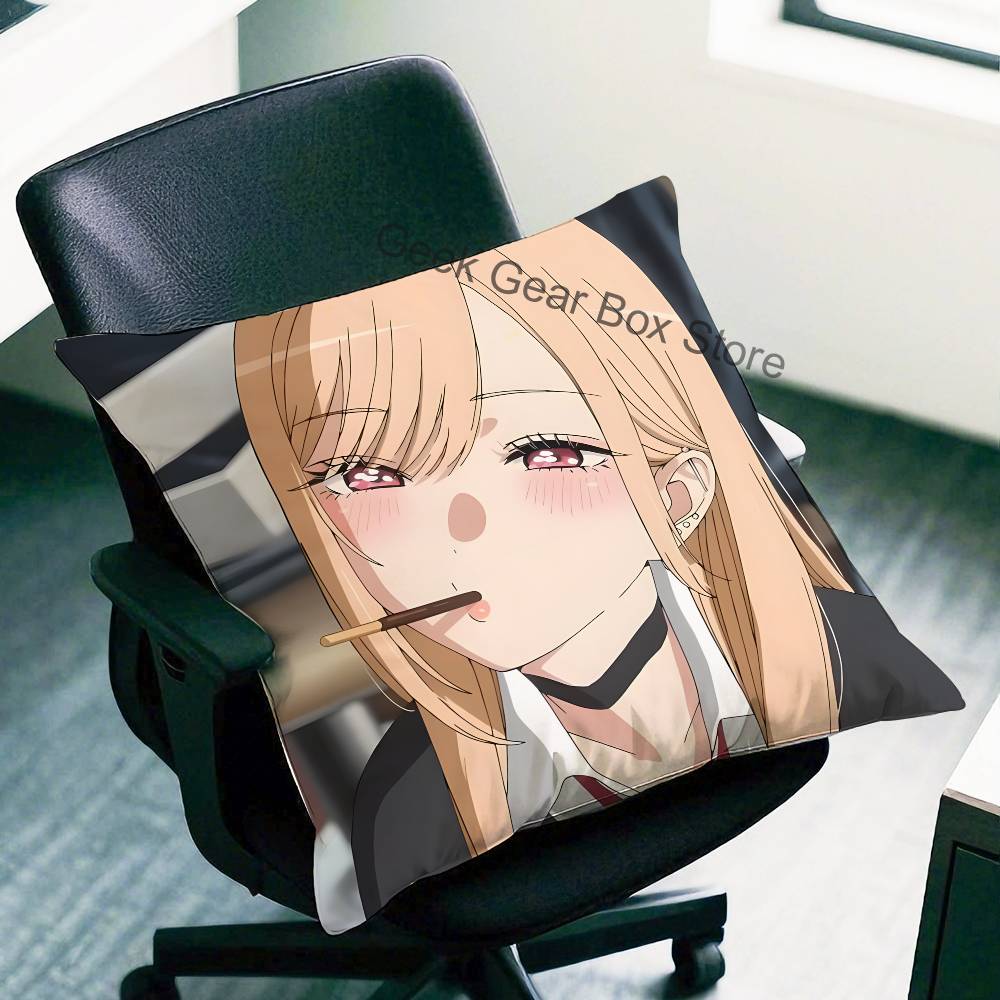 K-Kitagawa M-Marin Pillow Case Plush Pillow Cases Home Decoration Pillow Cover For Sofa Bed Chair Living Room