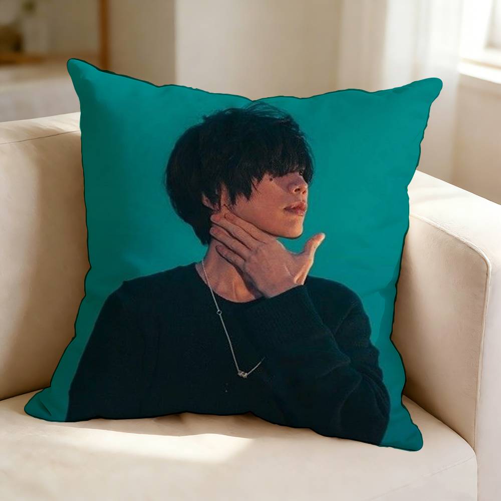 Allround music producer KKenshi YYonezu  Square DoubleSided printed Pillow Case Bedroom Bedside Pillow Sofa Cushion Cover