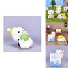 Adorable Cartoon Cow Resin Figurine For Diy Fairy Gardens And Terrariums