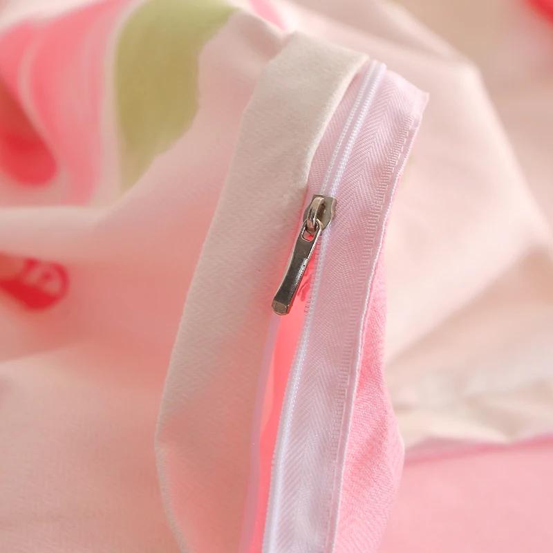 Comforter Girls Pink Flowers Colorful Spring Floral Bedding Set Reversible Print Polyester Comforter Girly