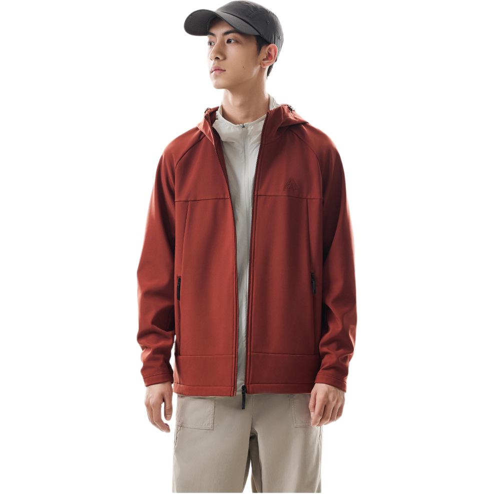 Anta Pánská fleecová bunda Earth Shell 3.0 Outdoor Series Sportovní ležérní minimalistická jednobarevná s kapucí 952536609-2
