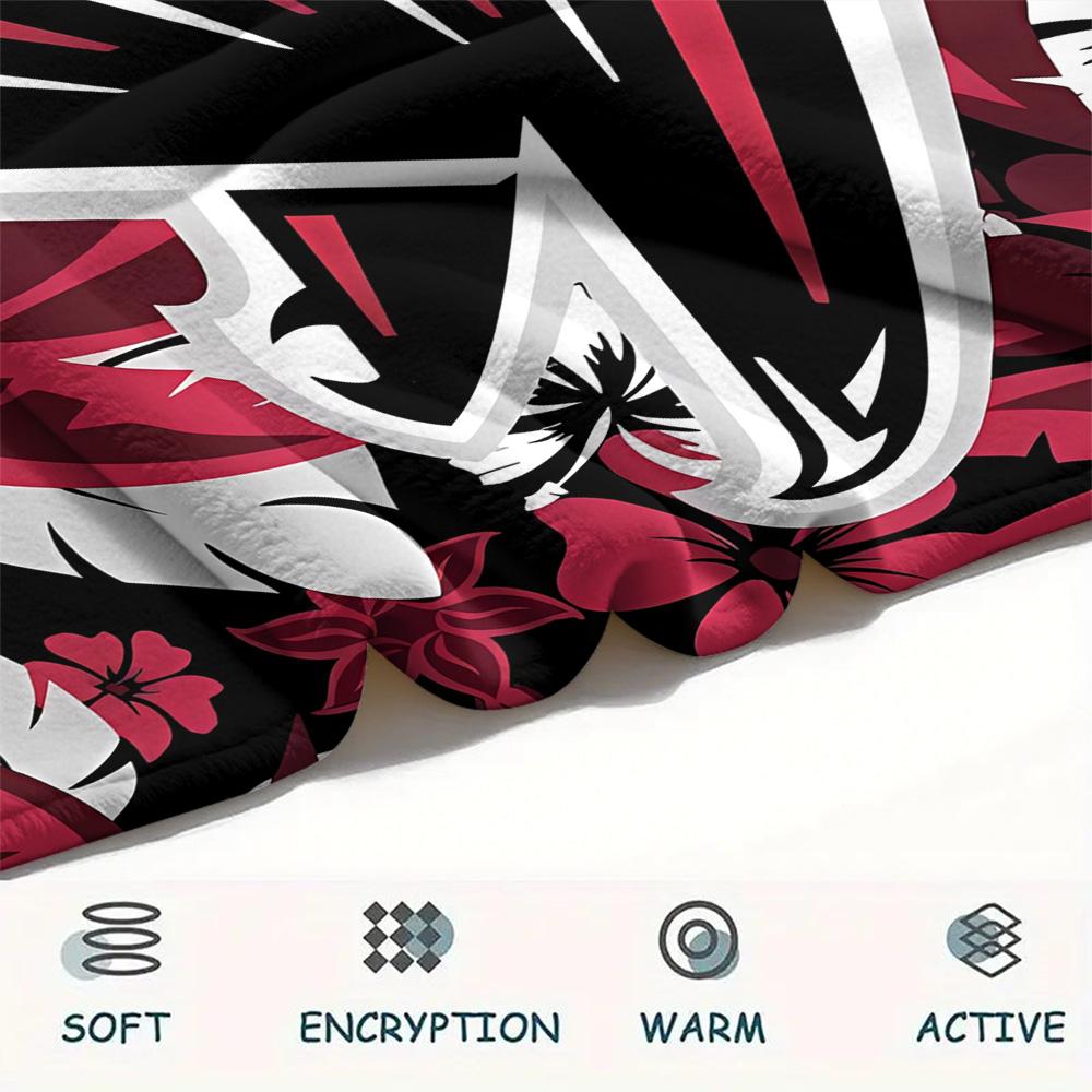 Atlanta Falcons Print Flannel Blanket, High quality Comfortable for All Seasons, Home Decor, Warmth and Comfort, Perfect for Christmas Gifts
