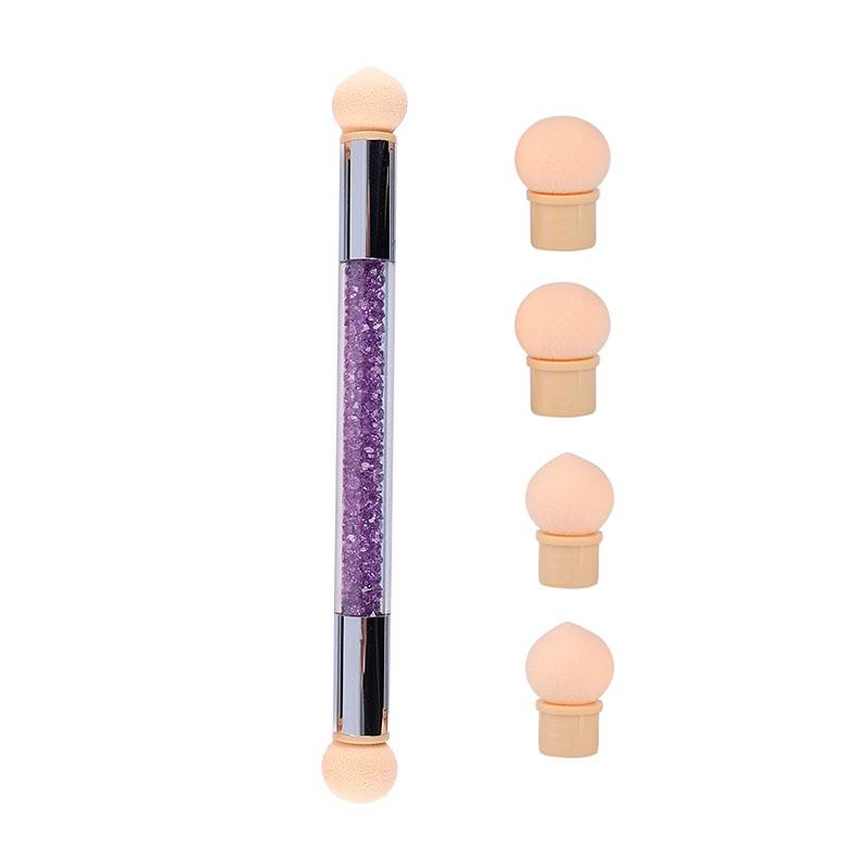 Sponge Heads Replacement Nails Color Gradient Brush Glitter Art Gel Polish Powder Dotting Pen for Manicure Tools ZJS05