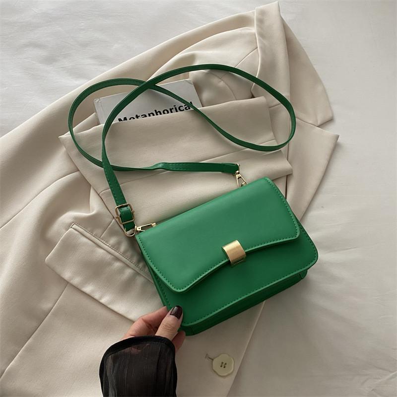 Trendy 2024 Summer Fashionable Casual Underarm Bag Stylish Square Shoulder Bag In Black Green White Orange For Daily Use