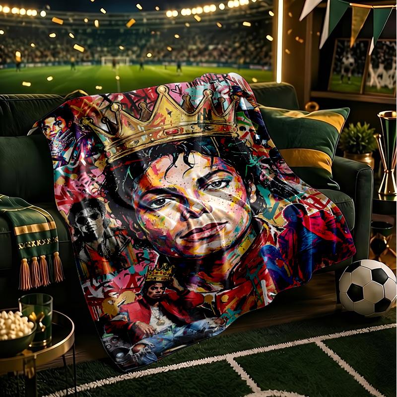 Michael Crowned Legacy Throws Blanket Flannel Blankets Plush for Couch Bed Gifts for Men Women Travel picnic blanket Christmas fan gifts