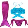 Mermaid Swimsuit Girls Middle School Elder Princess Split Skirt Elementary School Mermaid Baby Three-Piece Set