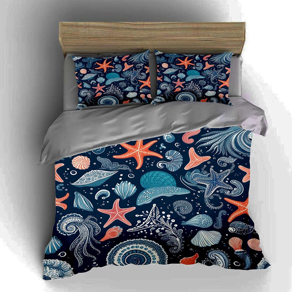 Underwater Marine Design. Bedding Duvet Cover Sets Duvet Covers Pillowcases Gifts (1 * Duvet Cover 2 * Pillowcases, Without Duvet Insert)