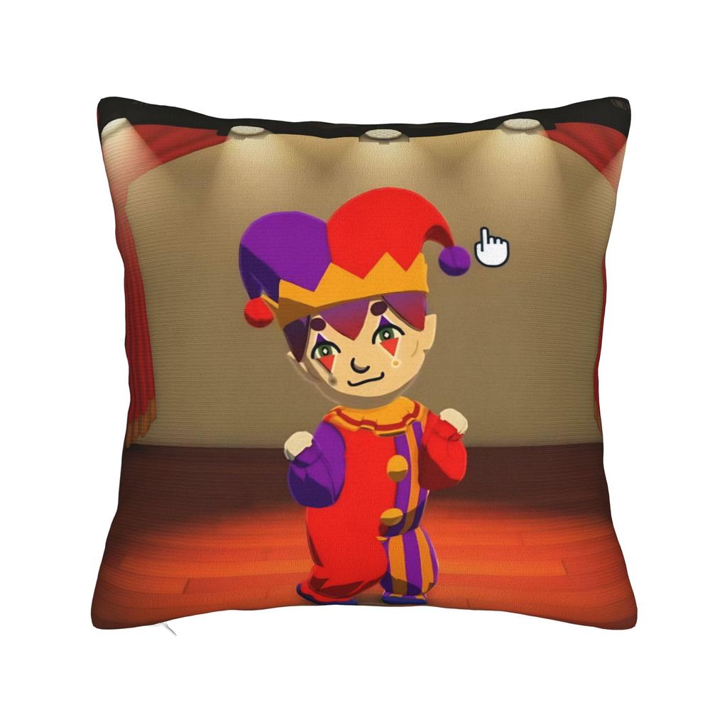 Hugh Morris Tomodachi Life Clown Square Pillow Case Cushion Cover Awesome Zipper Decor Pillowcase for Home 18"
