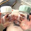 300ml Transparent Glass Water Bottles Cute Mini Portable Heat Resistant Juice Milk Flower Tea Mug for Kids Girls Home Drinkware