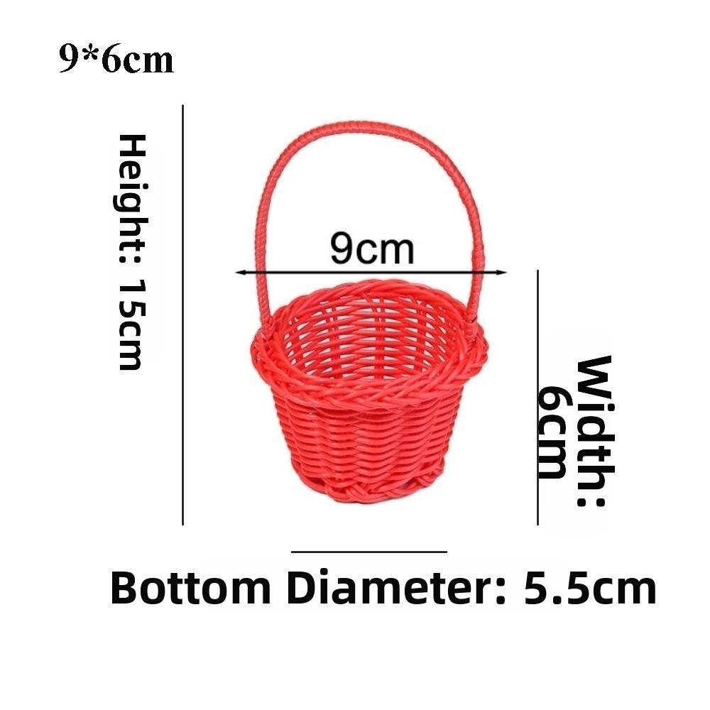 Beautiful Handmade Flower Storage Basket Hand-Woven Round Shape Wicker Flower Basket Shopping Storage Hamper Basket