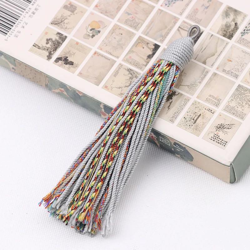 Beautiful Colorful Tassels 12cm Handmade Thick Cord Multi-purpose Tassels Handicrafts Keychain Ornament