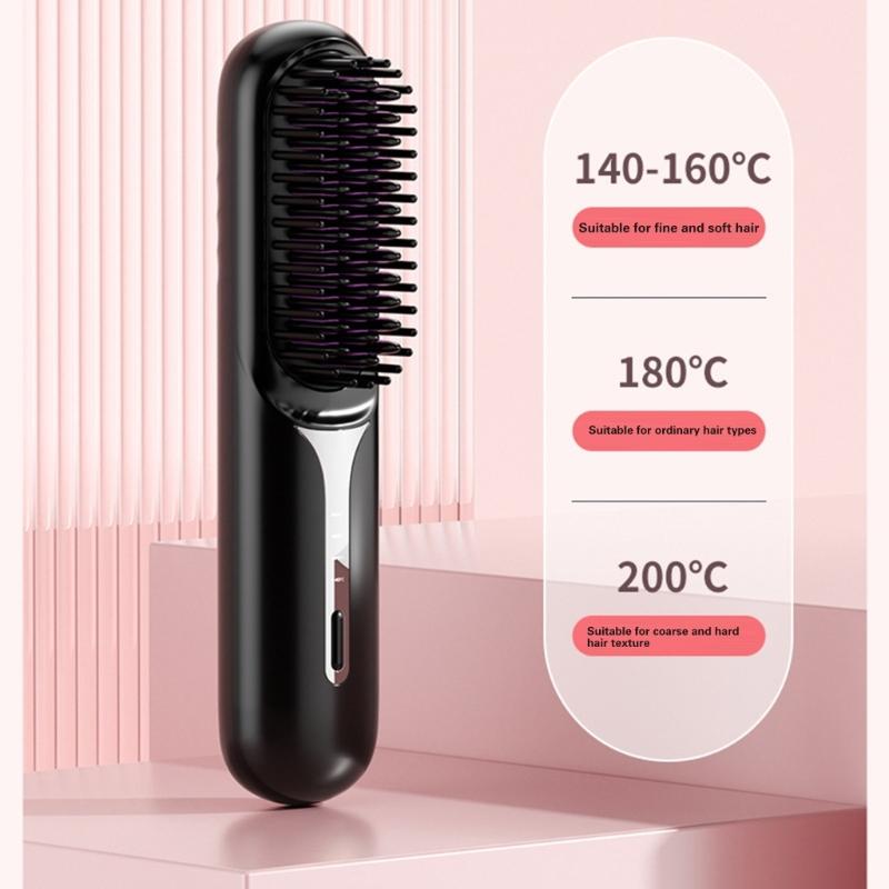 Fashion Hair Straightener Brush With Cordless And Rechargeable Hairdress Accesories Stylong Tool For Easy Use