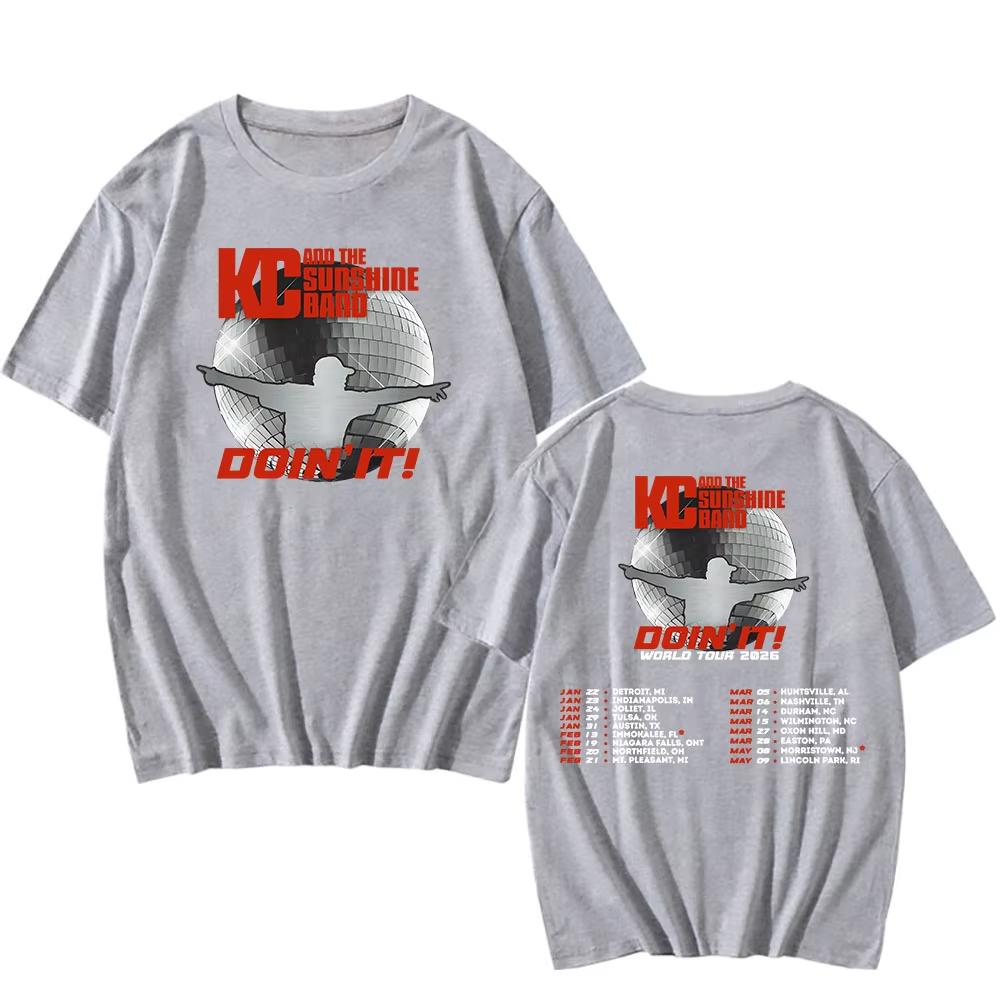 Dont It Tour 2026 Tshirt KC and The Sunshine Band Tshirt Casual Short Sleeve Cotton T Shirt Unisex Streetwear Hip Hop Clothing