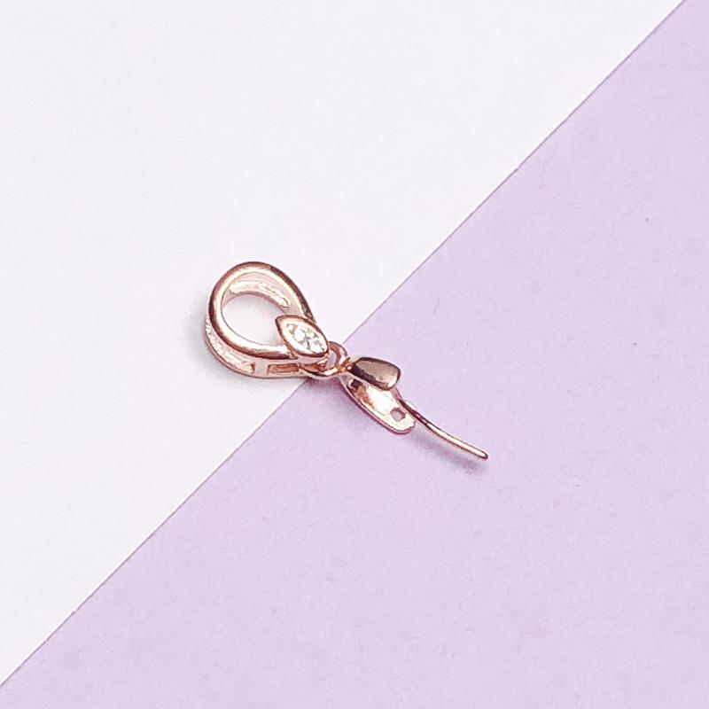 S925 Sterling Silver Jade Guanyin Pendant with Oblique Hole Necklace Buckle