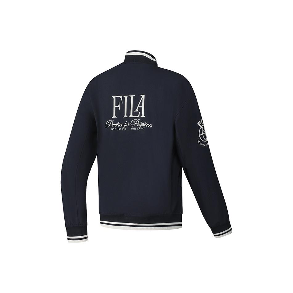 Fila Tennis Athletics Fashion Classic Casual Sports Versatile Functional Loose Woven Baseball Jacket Men Jacket A11M533703F-NV