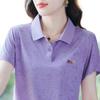 Casual Polo T Shirt With Letter Print For Women Summer Comfort Fit