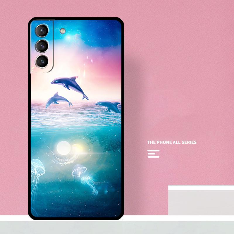 Ocean Dolphin Phone Case For Samsung Galaxy S24 S26 Ultra S20 S21 S22 S23 S25 Plus S10 S25 FE Cover Coque