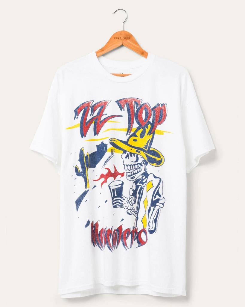 Junk Food Clothing Mens ZZ Top Mescalero Flea Market Tee Shirt New XS, L, 2XL