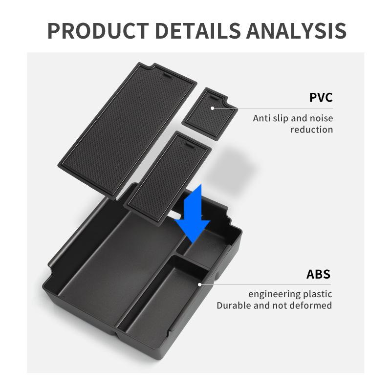 For SHARK Pickup 2024 Armrest Box Storage Box Modification Stowing Tidying Box Car Internal Accessories