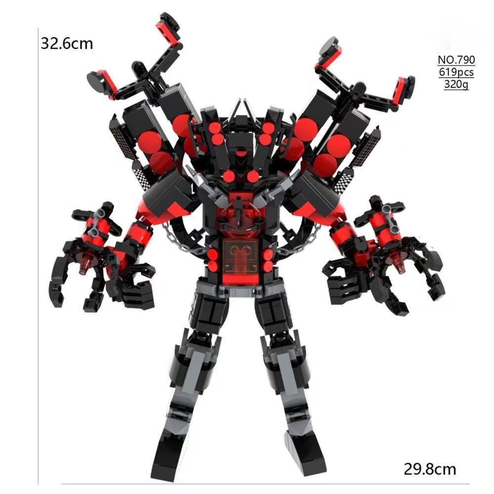 Skibidi Toilet Building Blocks Skibidi Toilet Assemblable Figurines Building Block Moc Skibidi Toilet Birthday Christmas Gift
